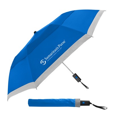The Vented Lifesaver Reflective Folding Safety Umbrella - Auto-Open