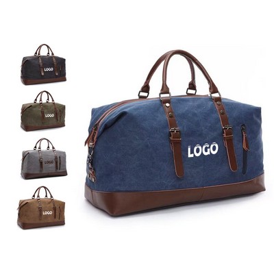 Vintage Canvas Travel Duffel Bag