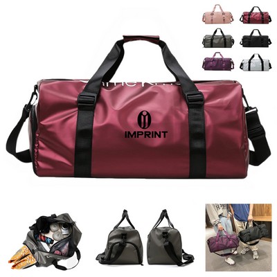 Sports Gym Travel Duffel Bag With Dry Wet Pocket