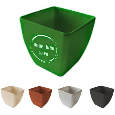 Eco-Friendly Bamboo Fiber Flowerpot