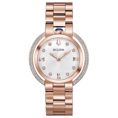 Bulova Watches Ladies' Rubaiyat Diamond Case Bracelet Watch