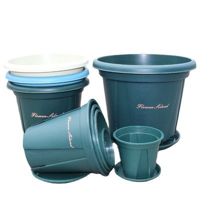 Large Plastic Plant Pot with Pot Tray
